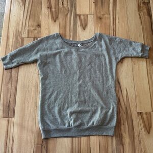 Gray Women's Tunic Sweater